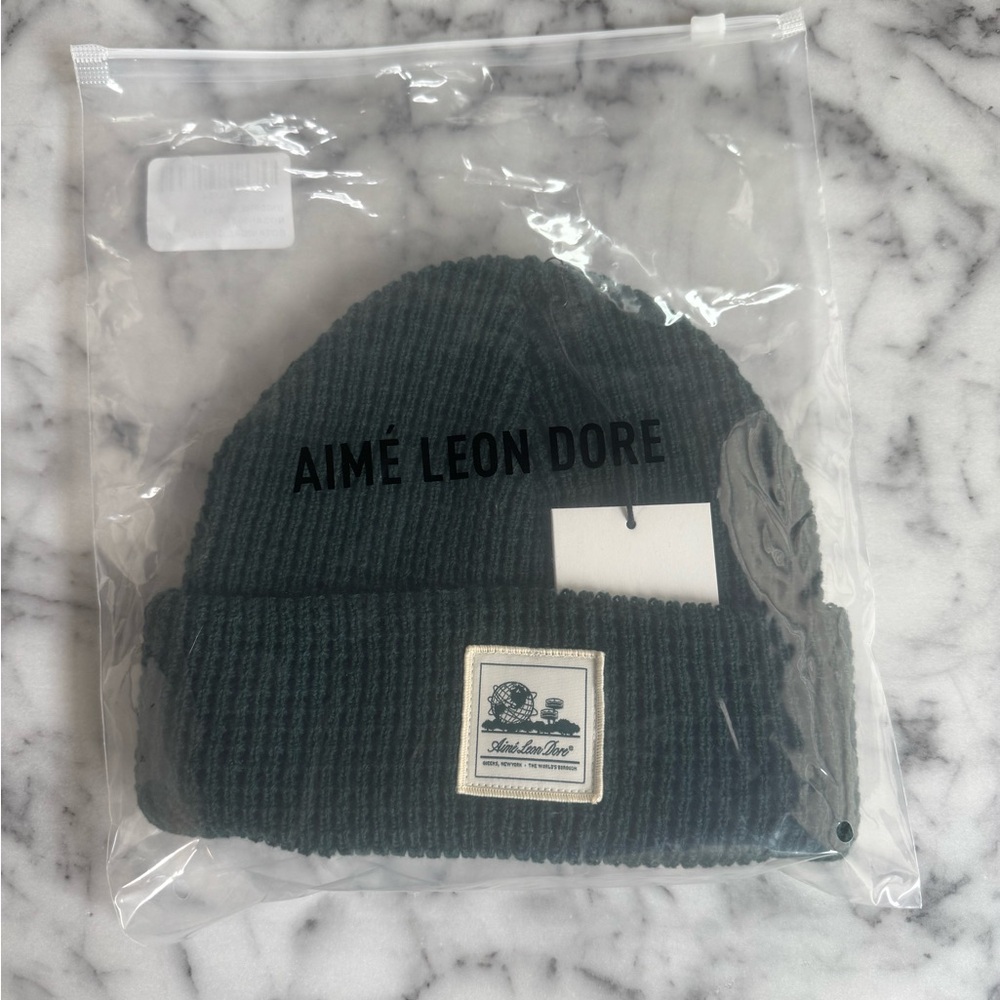 Aime Leon Dore Green Knit Beanie
